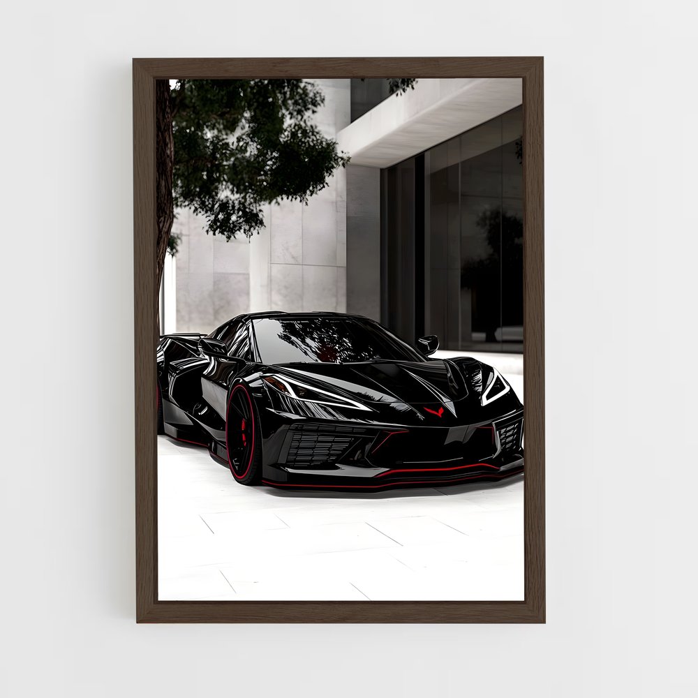 ap-corvette c8 stingray-4 cadre Bois foncé