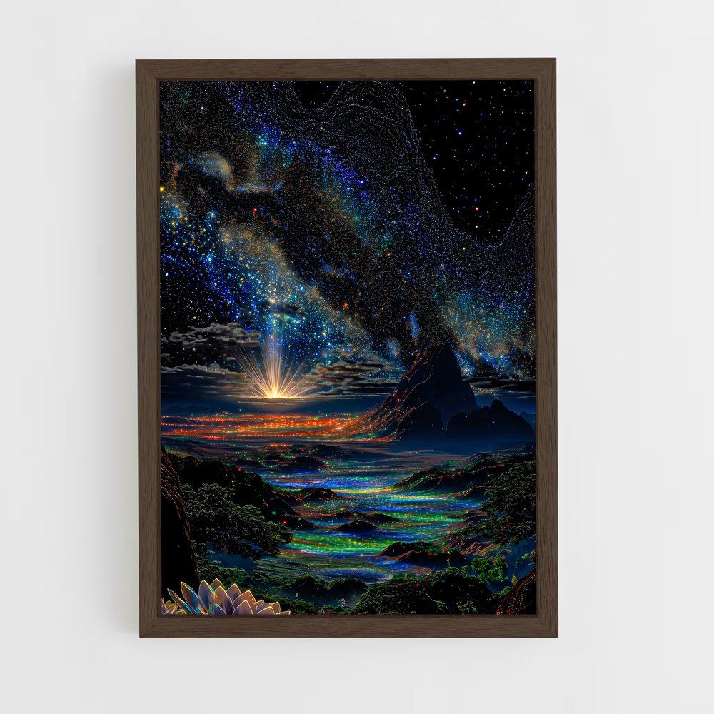 ap-cosmic art-1 cadre Bois foncé