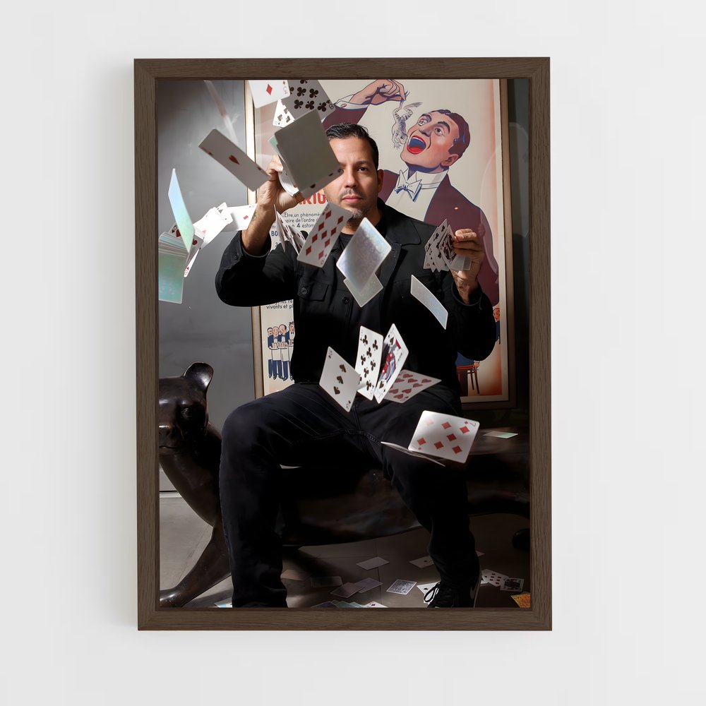 ap-david blaine-3 cadre Bois foncé