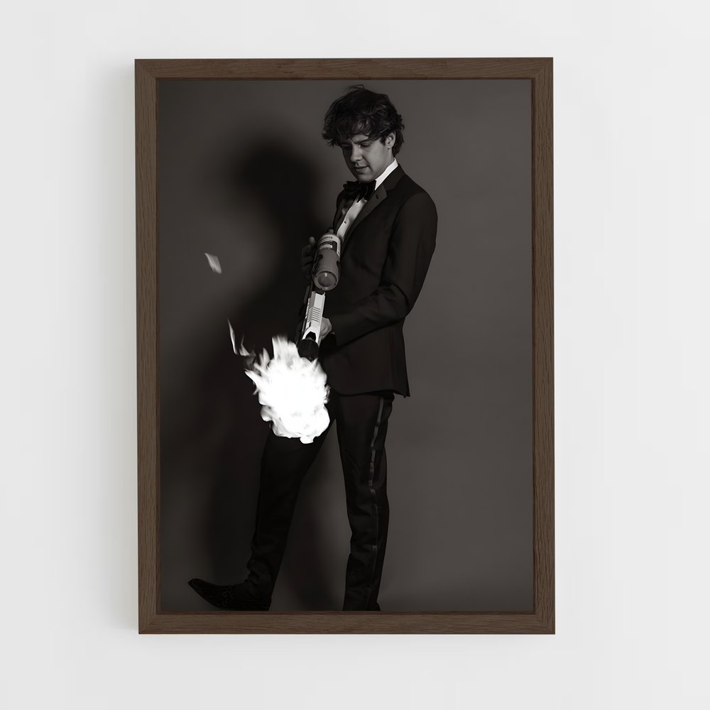 ap-david dobrik-12 cadre Bois foncé