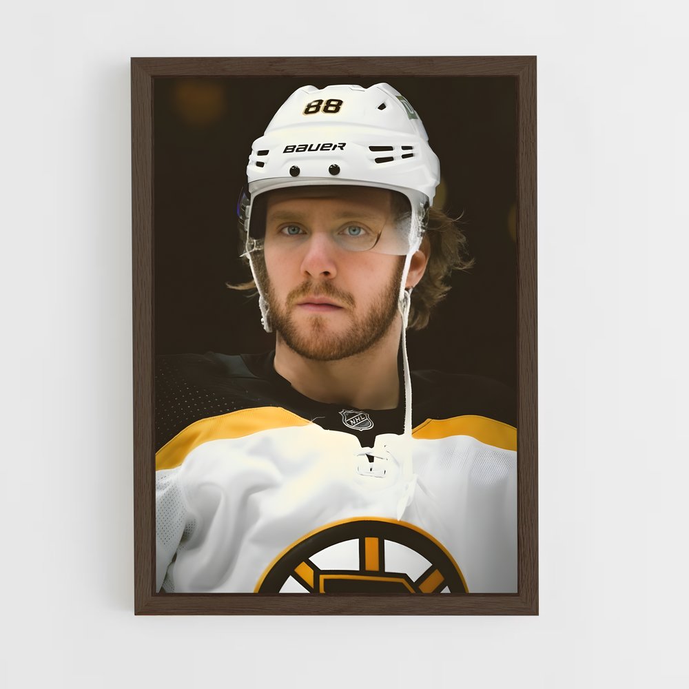 ap-david pastrnak-4 cadre Bois foncé