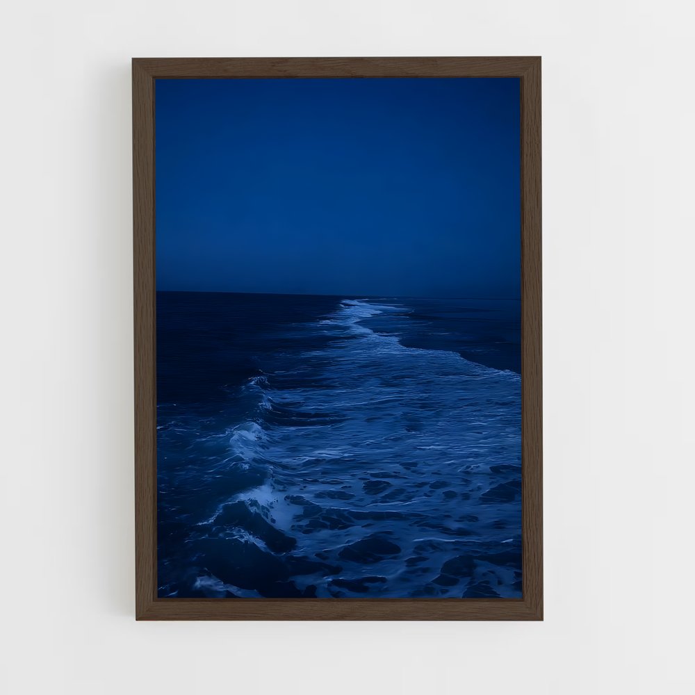 ap-deep blue-1 cadre Bois foncé