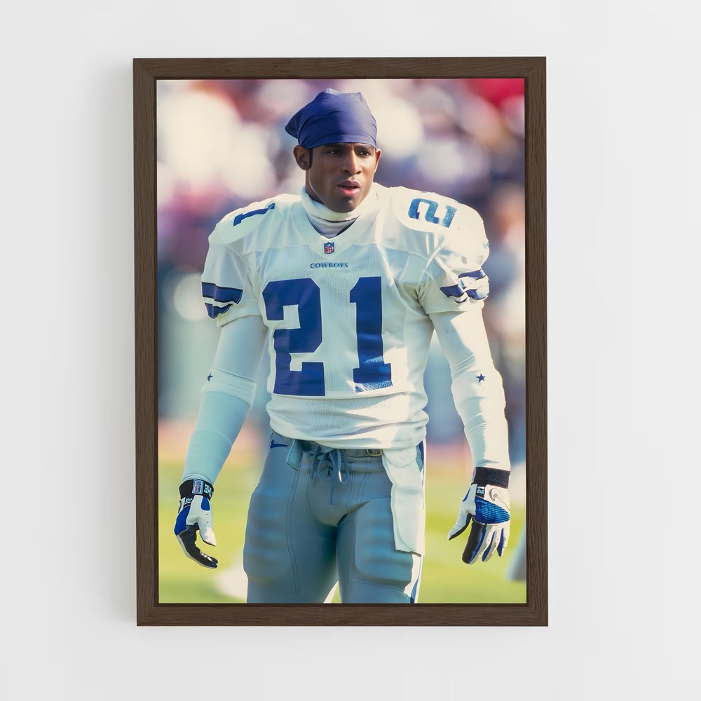 ap-deion sanders-4 cadre Bois foncé