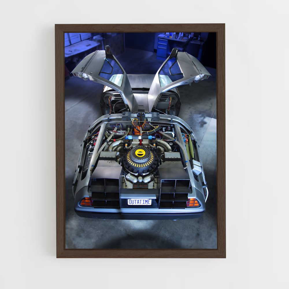 ap-delorean time machine-2 cadre Bois foncé