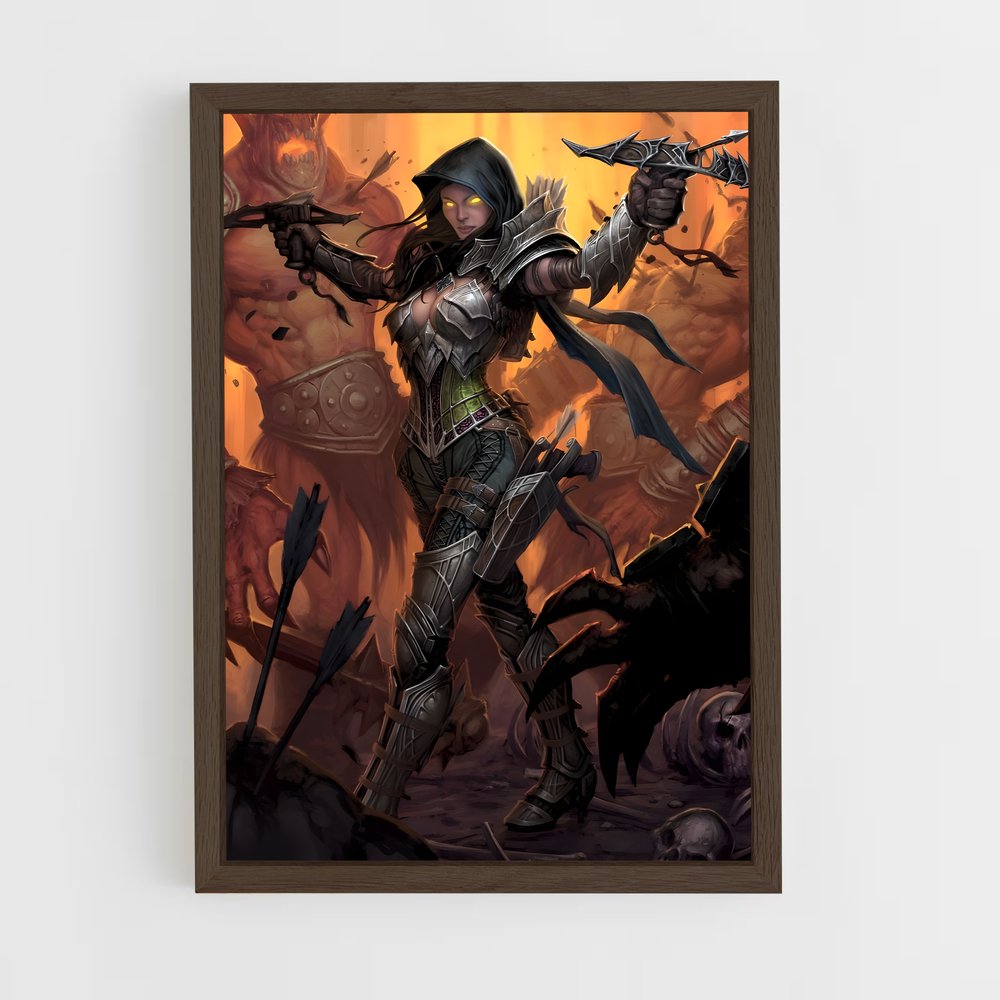 ap-demon hunter diablo-1 cadre Bois foncé
