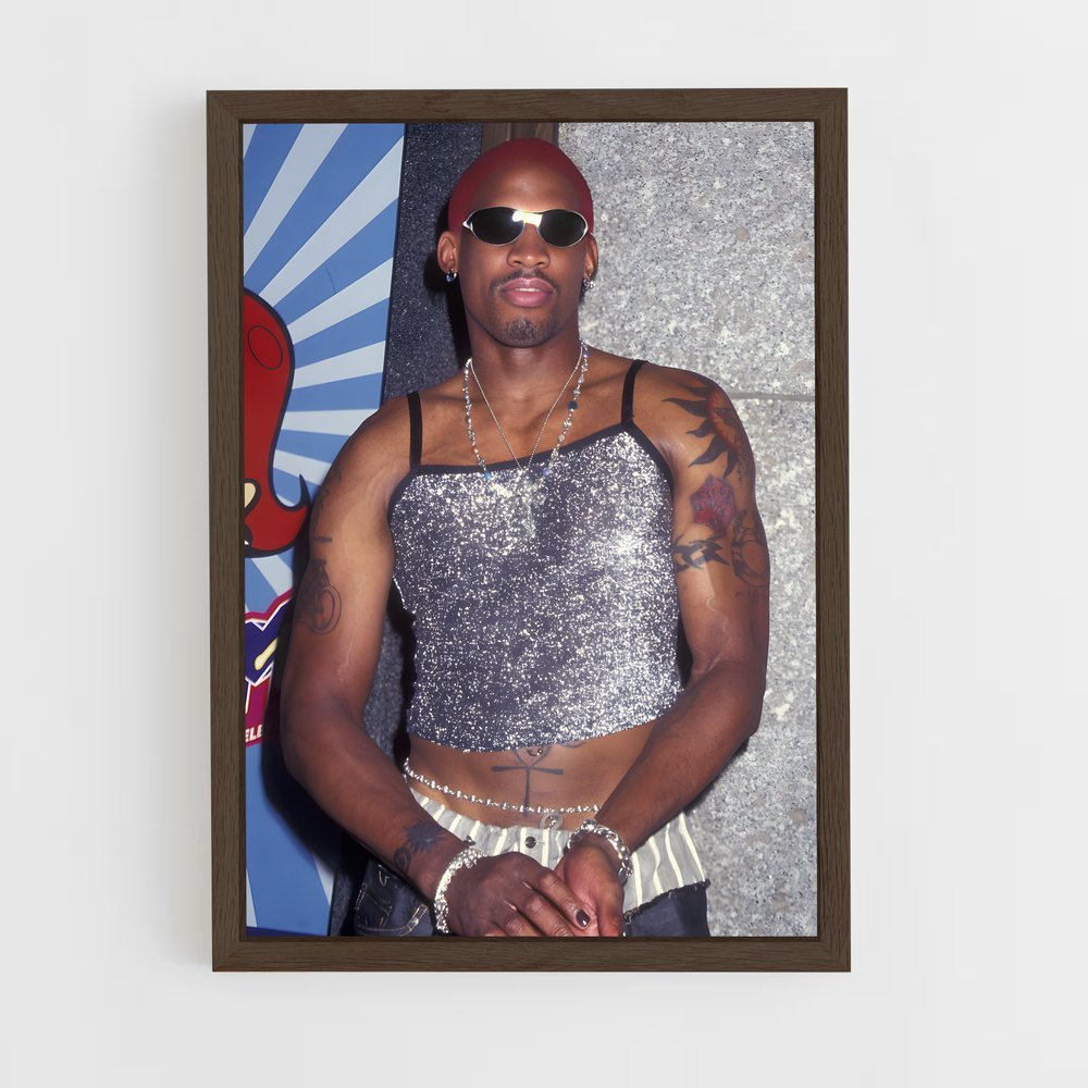 ap-dennis rodman-1 cadre Bois foncé