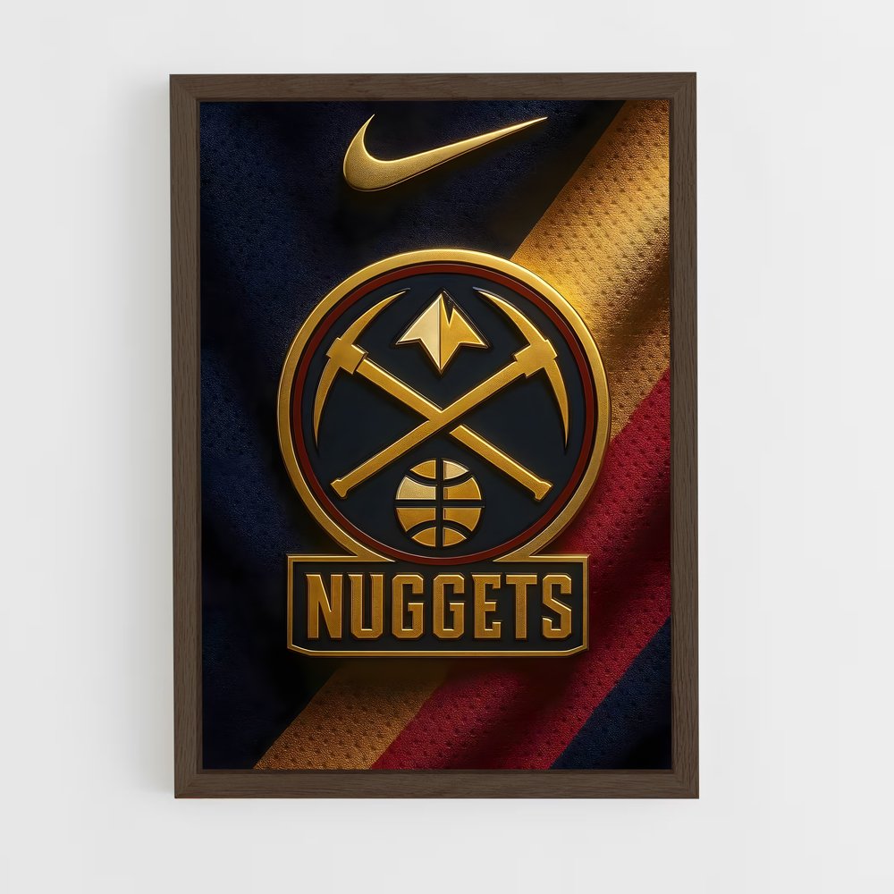 ap-denver nuggets-5 cadre Bois foncé