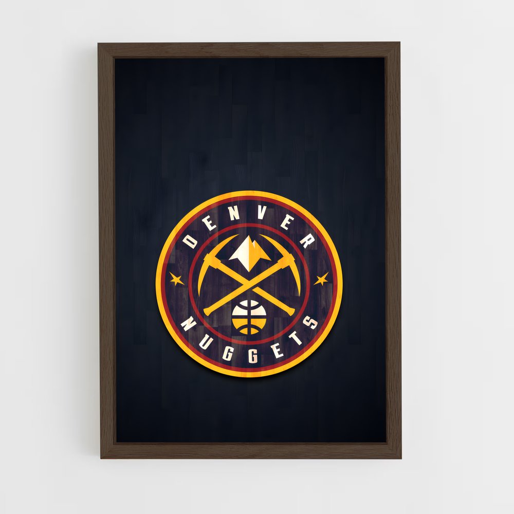 ap-denver nuggets-6 cadre Bois foncé