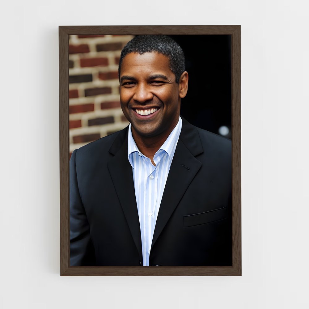 ap-denzel washington-5 cadre Bois foncé