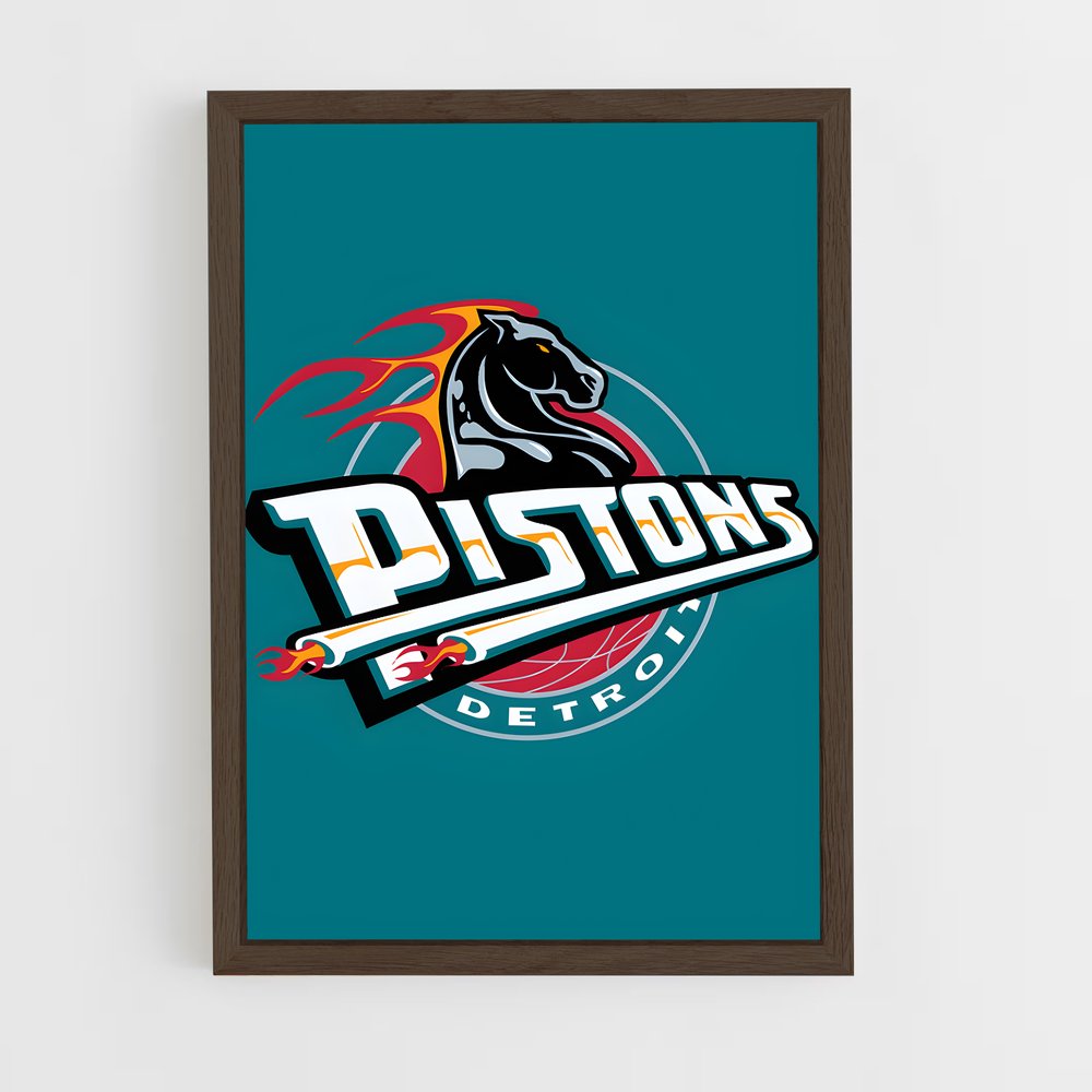 ap-detroit pistons-3 cadre Bois foncé