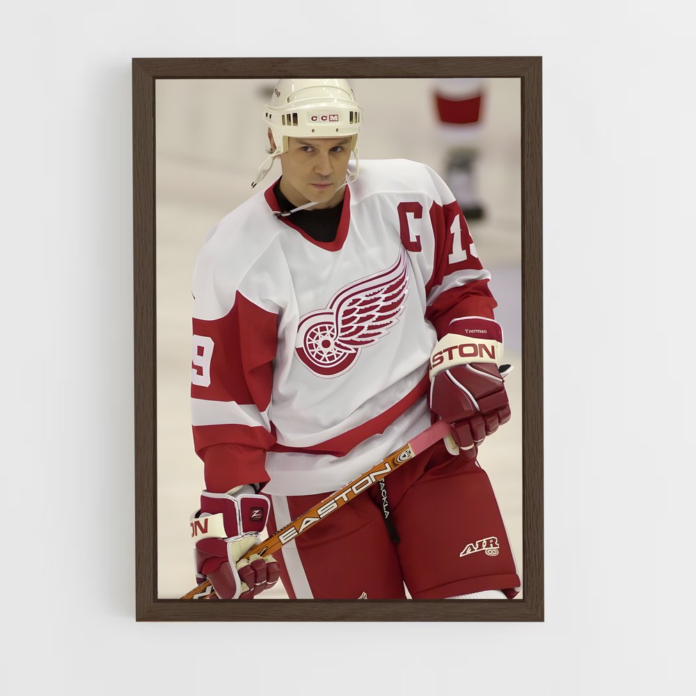 ap-detroit red wings-6 cadre Bois foncé