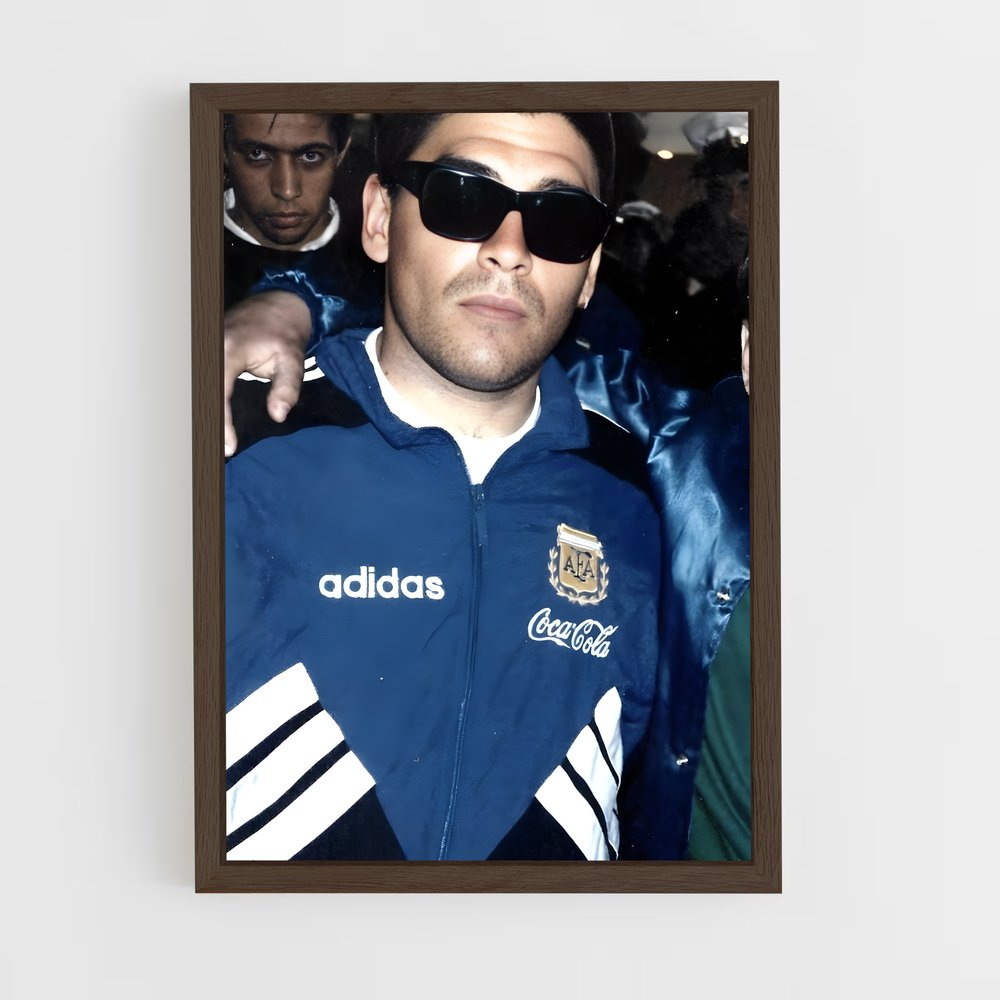 ap-diego maradona-7 cadre Bois foncé