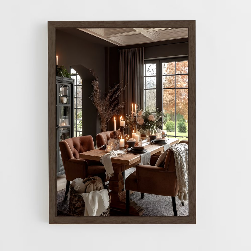 ap-dining room-5 cadre Bois foncé