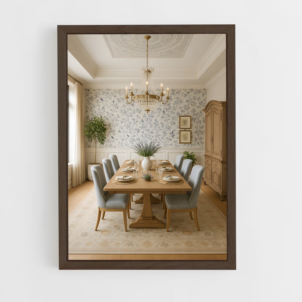 ap-dining room-9 cadre Bois foncé