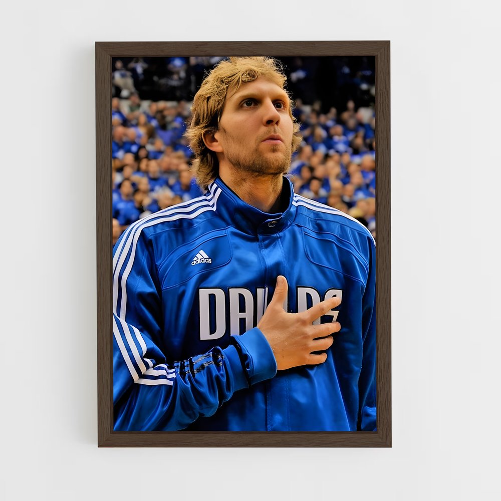 ap-dirk nowitzki-1 cadre Bois foncé