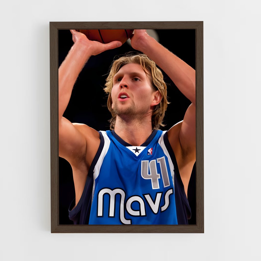 ap-dirk nowitzki-6 cadre Bois foncé