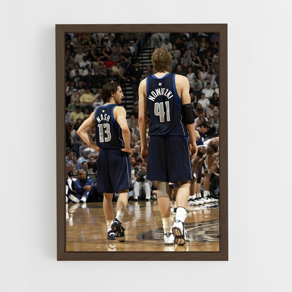 ap-dirk nowitzki-9 cadre Bois foncé