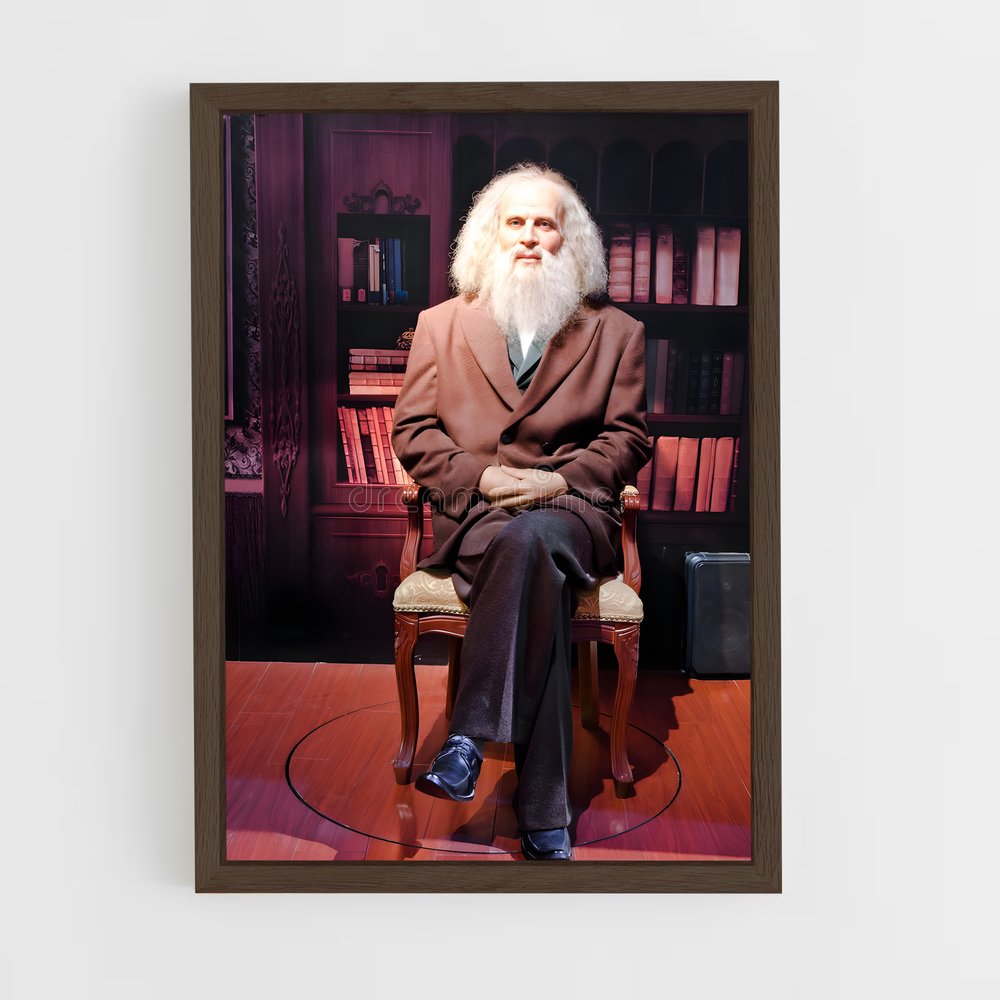 ap-dmitri mendeleev-3 cadre Bois foncé