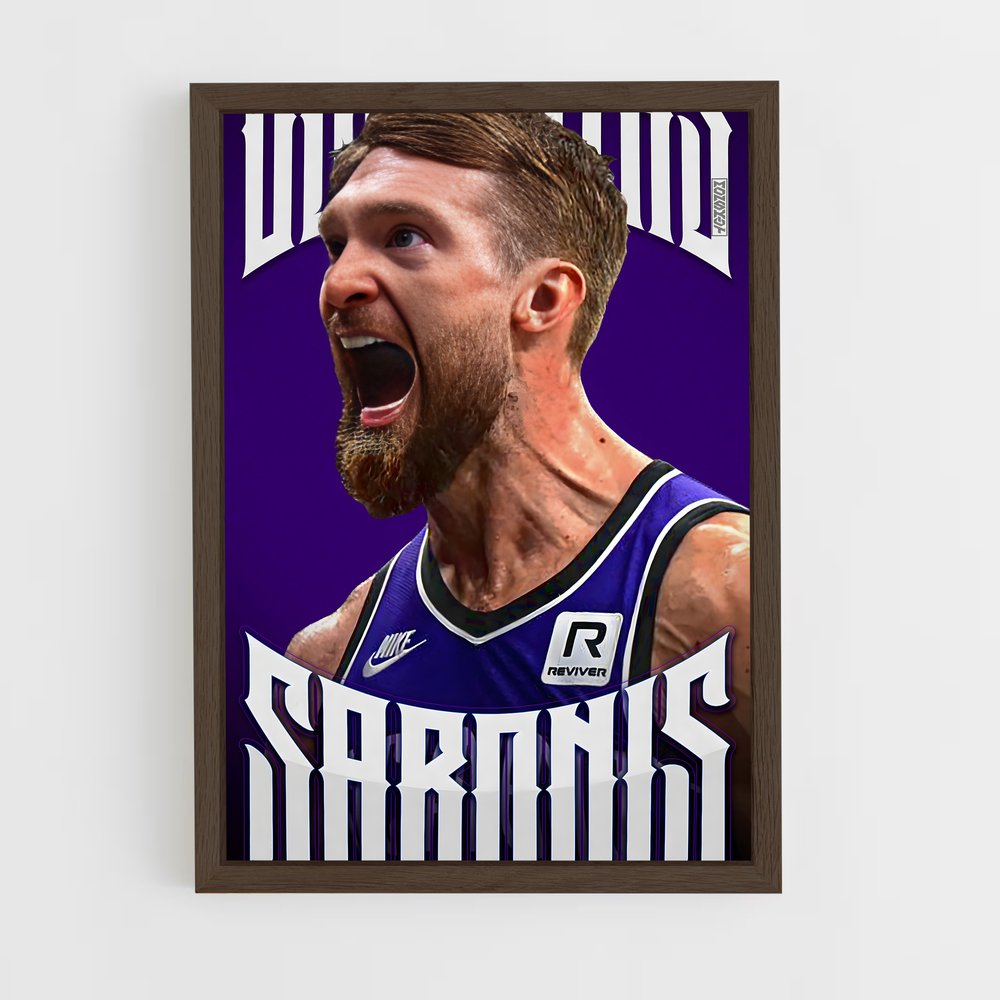 ap-domantas sabonis-10 cadre Bois foncé