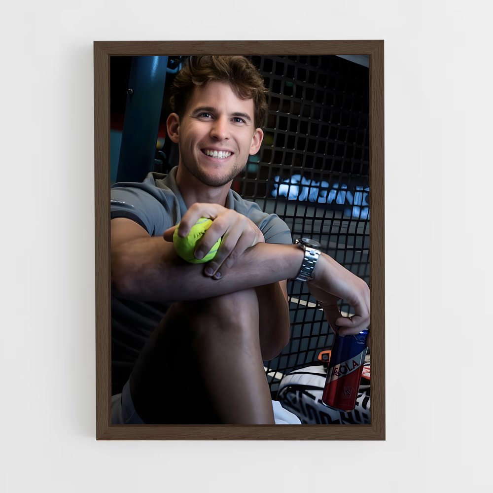 ap-dominic thiem-4 cadre Bois foncé