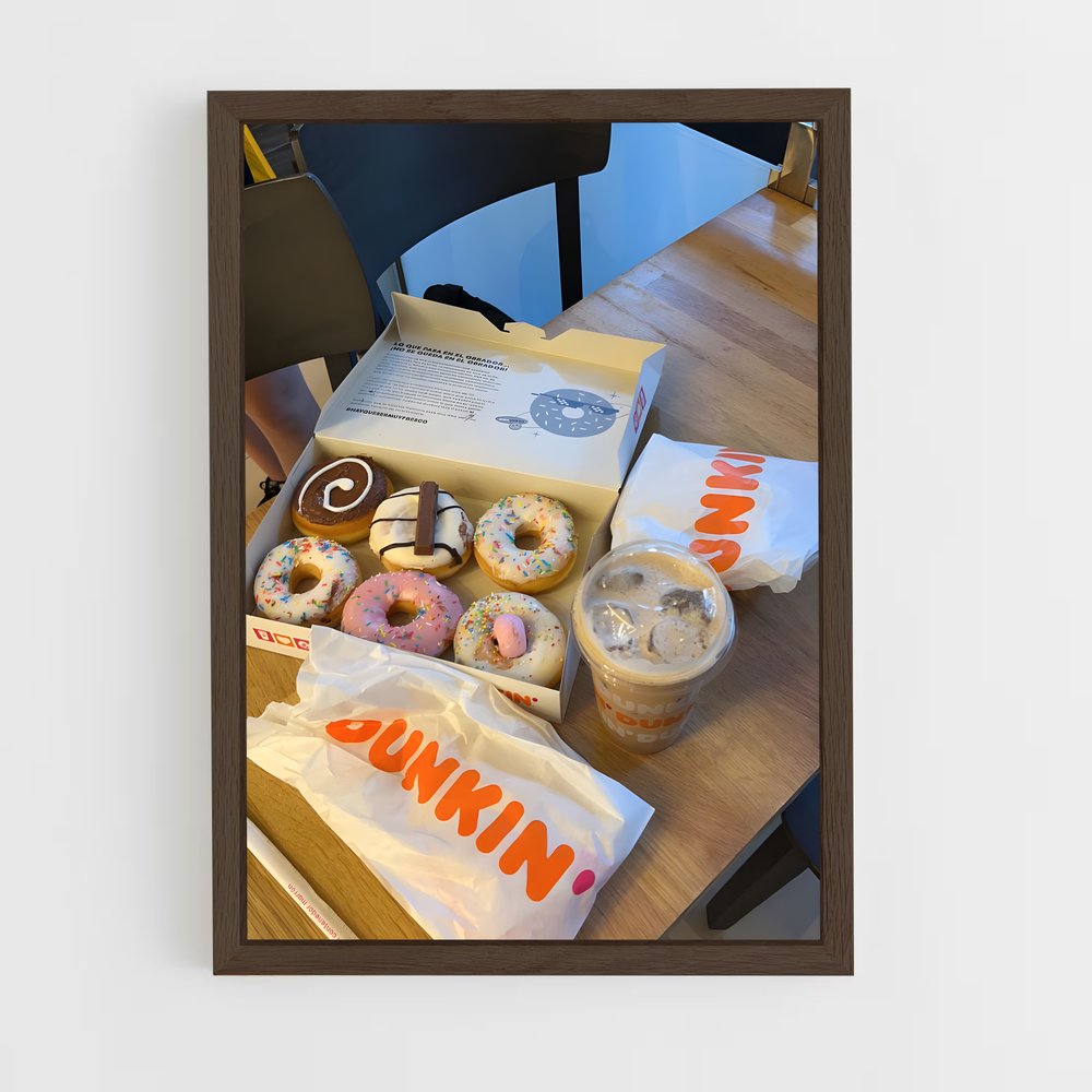 ap-dunkin donuts-1 cadre Bois foncé