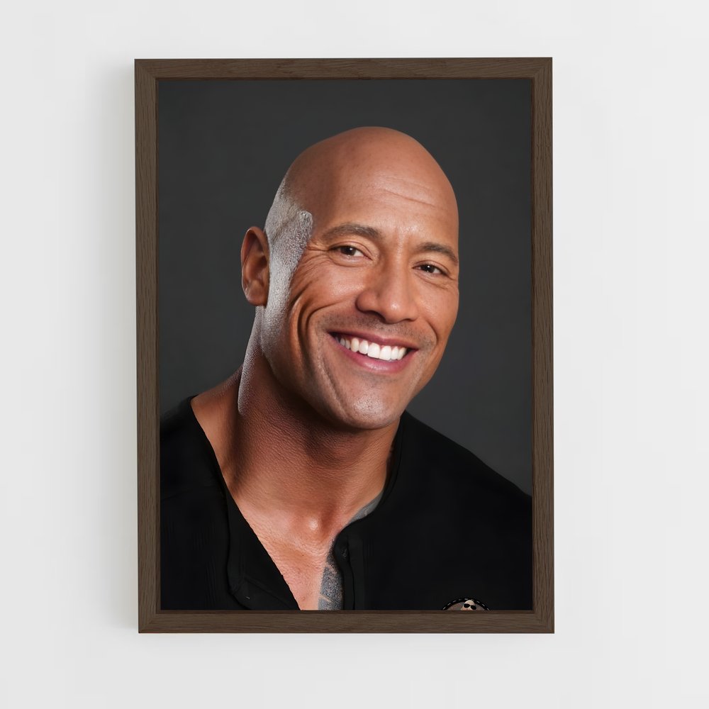 ap-dwayne johnson-5 cadre Bois foncé