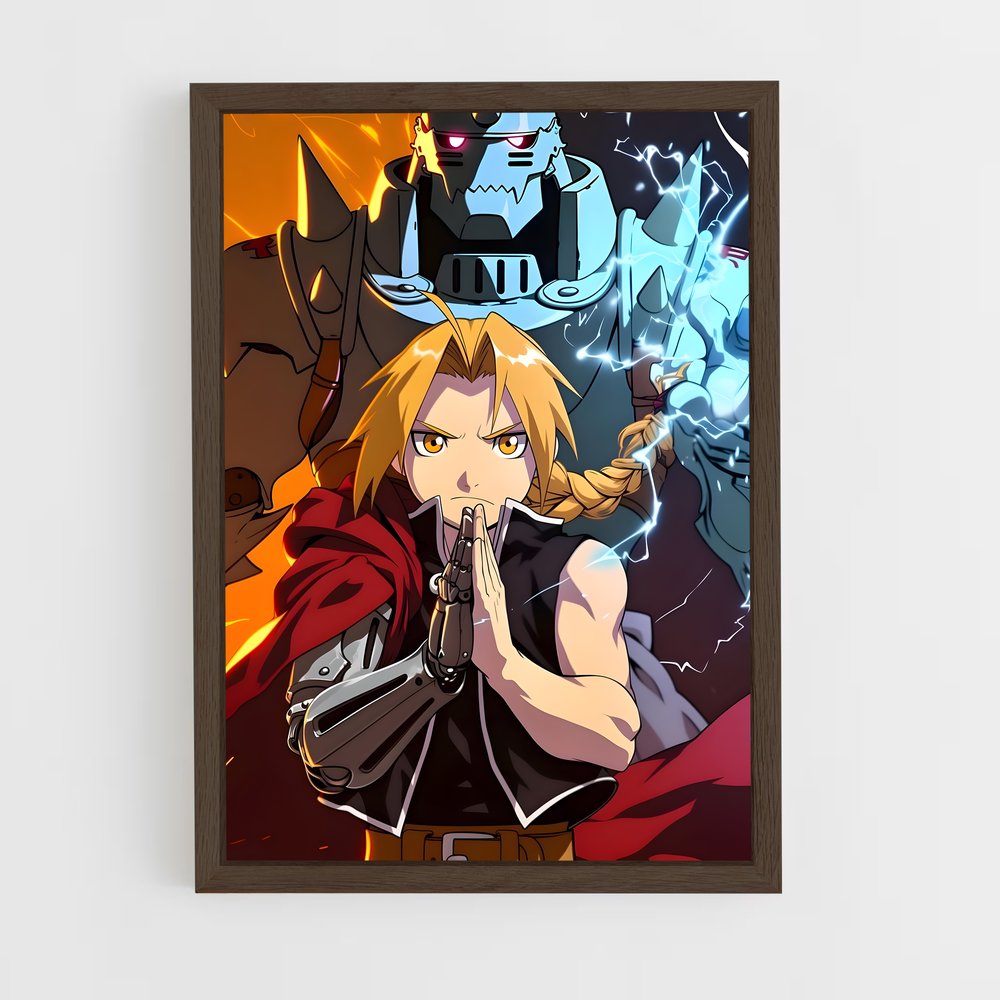 ap-edward elric-3 cadre Bois foncé