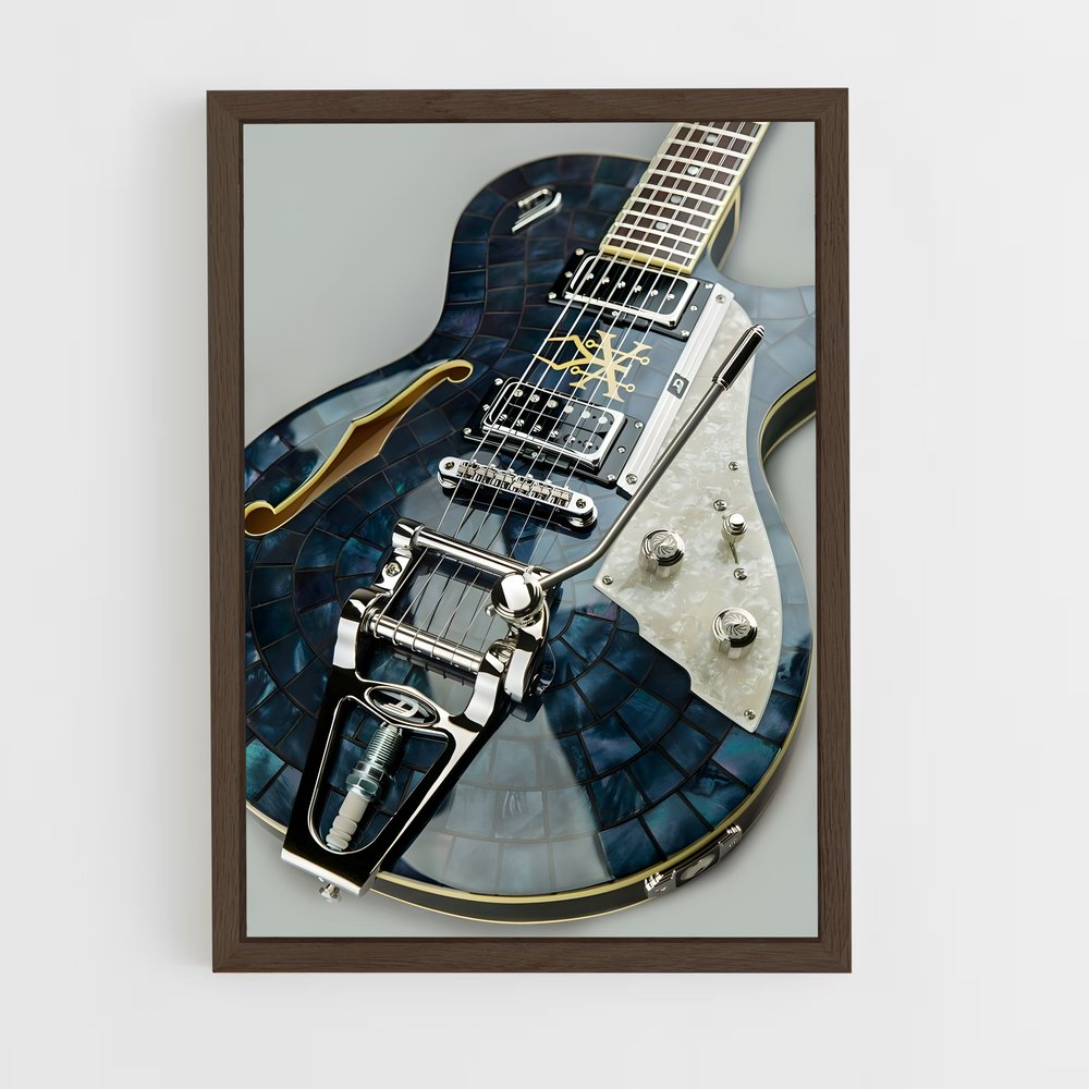 ap-electric guitar-5 cadre Bois foncé