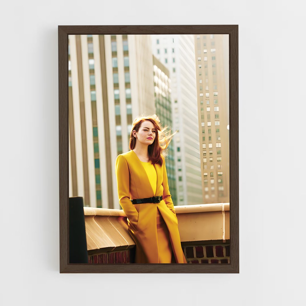 ap-emma stone-4 cadre Bois foncé