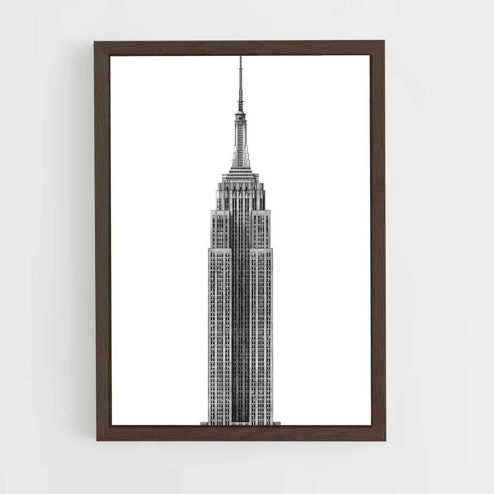 ap-empire state building-20 cadre Bois foncé