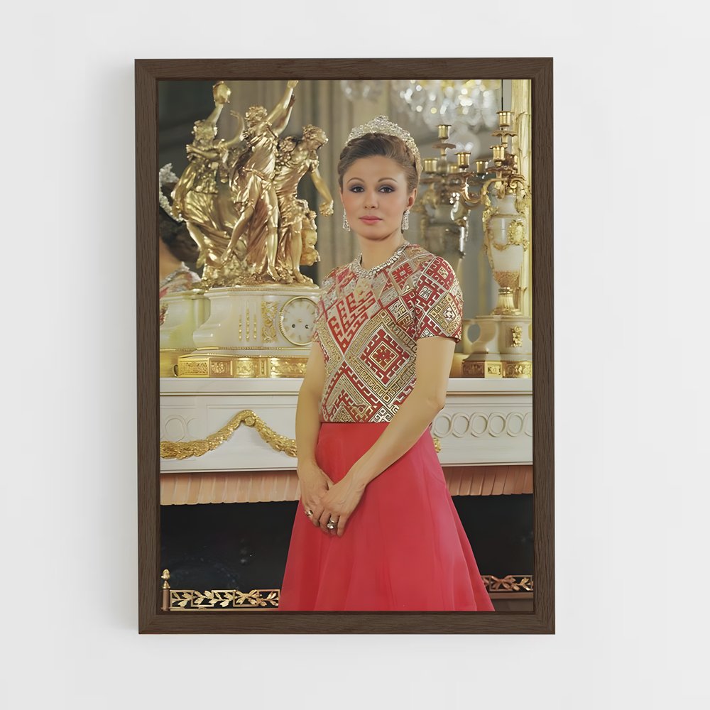 ap-empress farah pahlavi-3 cadre Bois foncé