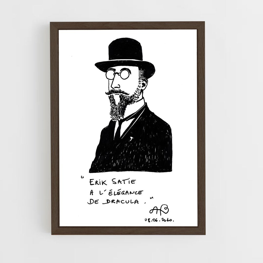 ap-erik satie-2 cadre Bois foncé