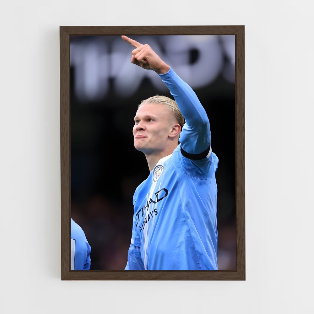ap-erling haaland-10 cadre Bois foncé