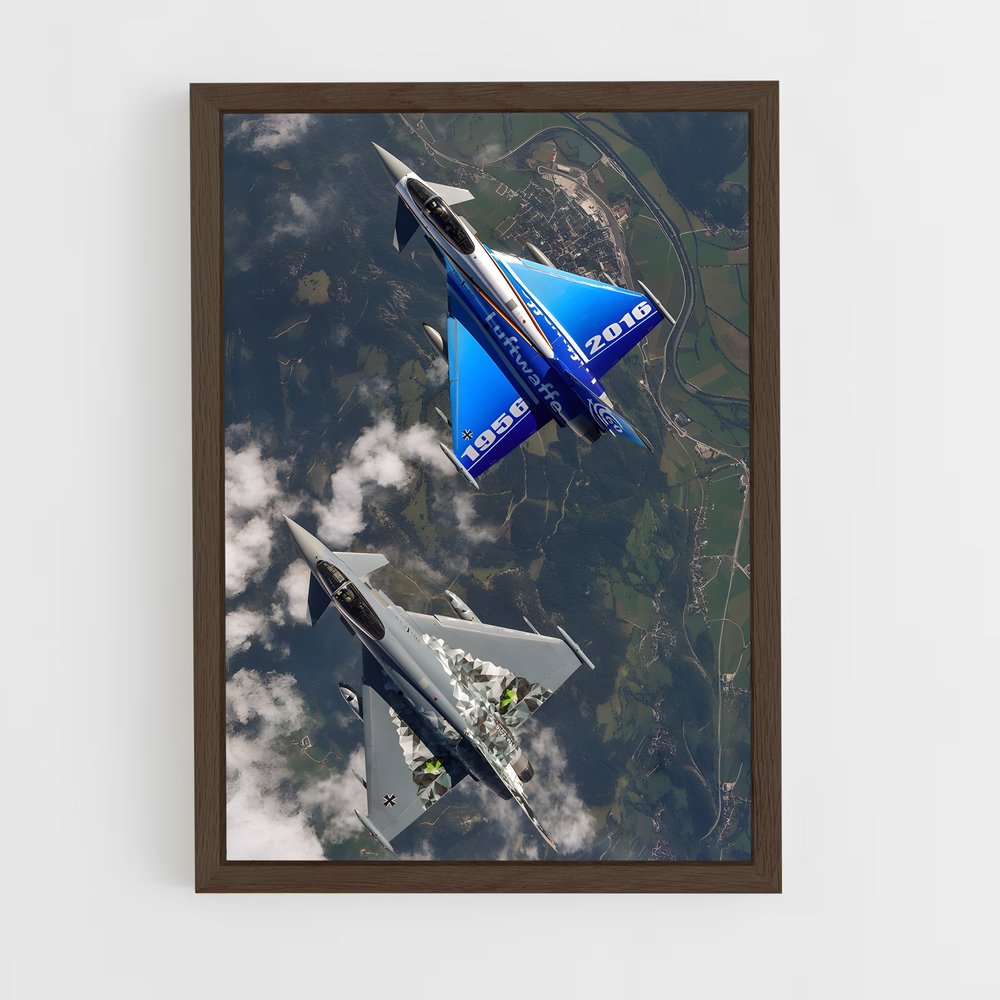 ap-eurofighter typhoon-6 cadre Bois foncé