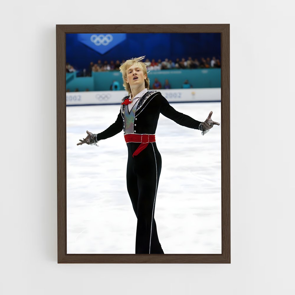 ap-evgeni plushenko-6 cadre Bois foncé
