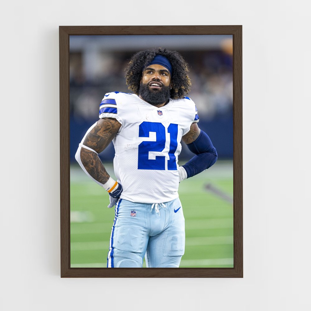 ap-ezekiel elliott-1 cadre Bois foncé