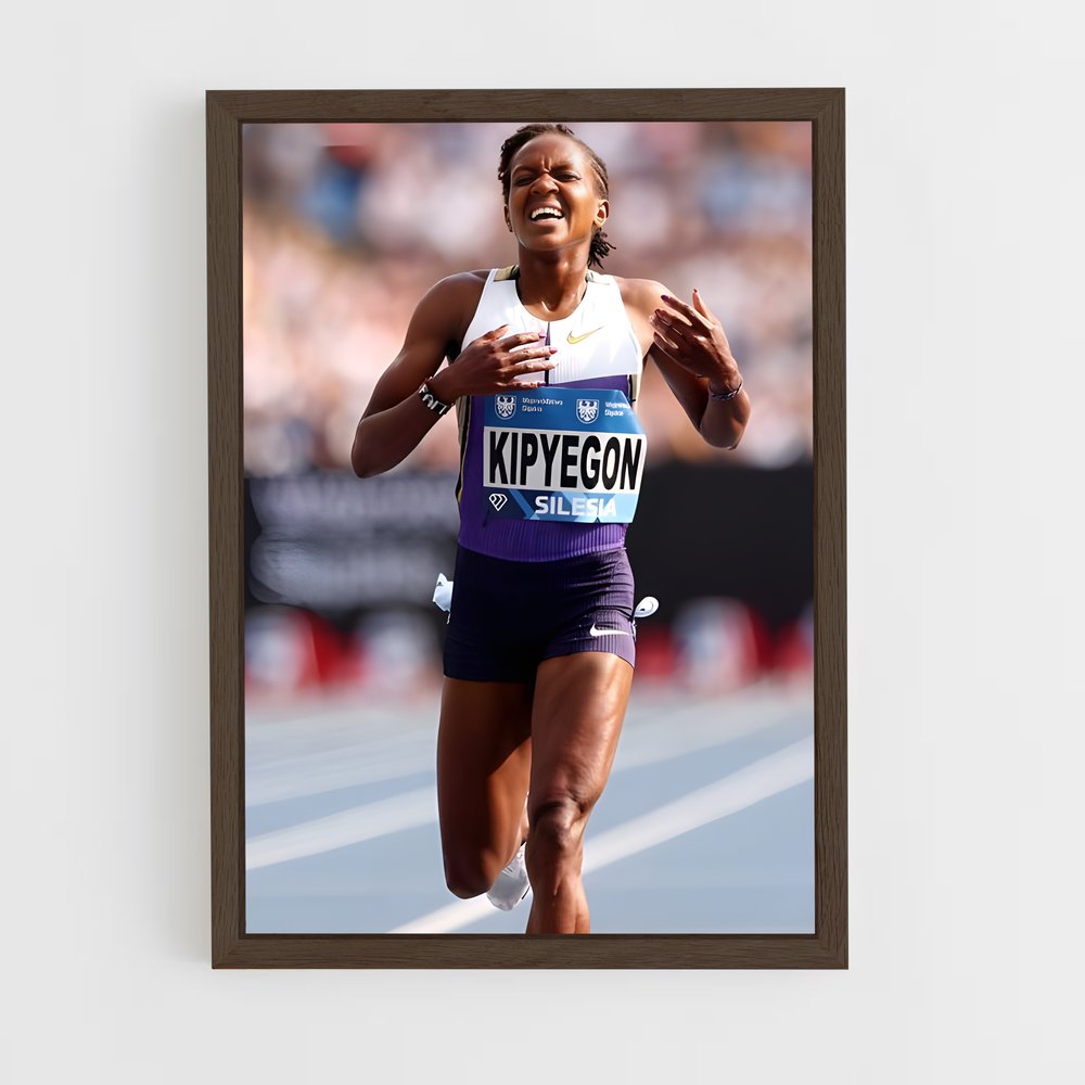 ap-faith kipyegon-7 cadre Bois foncé