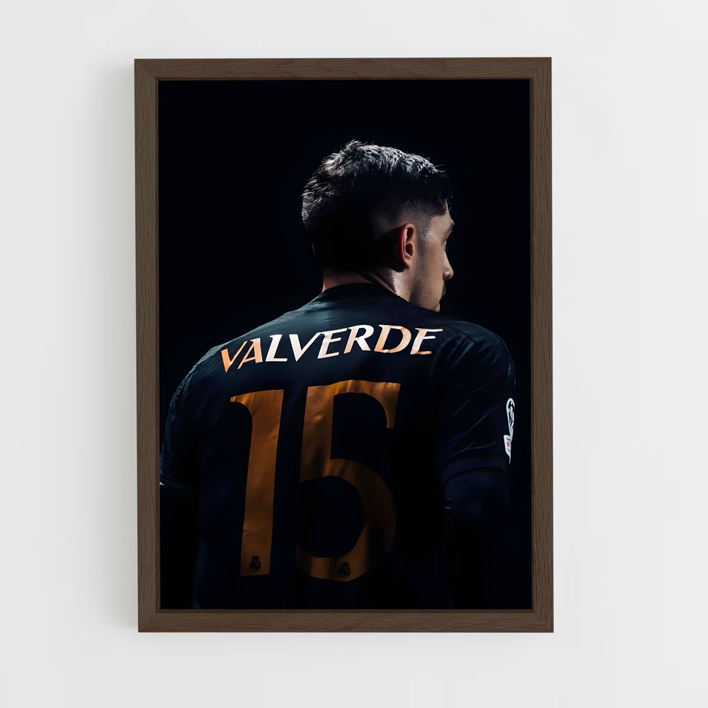 ap-federico valverde-12 cadre Bois foncé