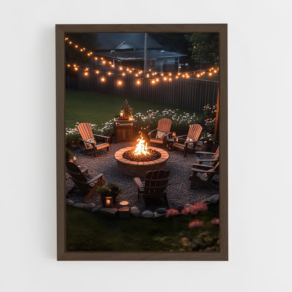 ap-fire pit-1 cadre Bois foncé
