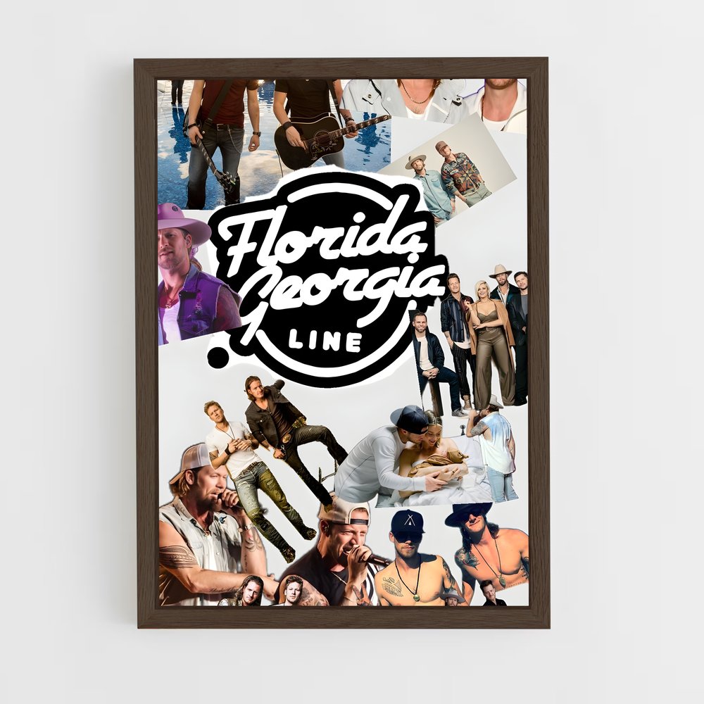 ap-florida georgia line-1 cadre Bois foncé