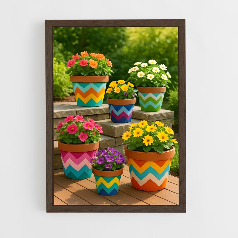 ap-flower pot-8 cadre Bois foncé