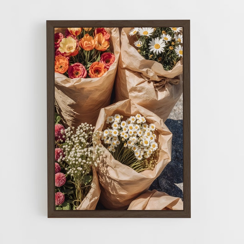 ap-flowers-4 cadre Bois foncé