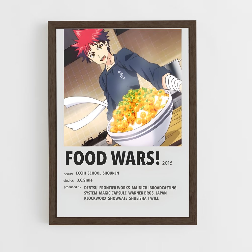 ap-food wars-6 cadre Bois foncé