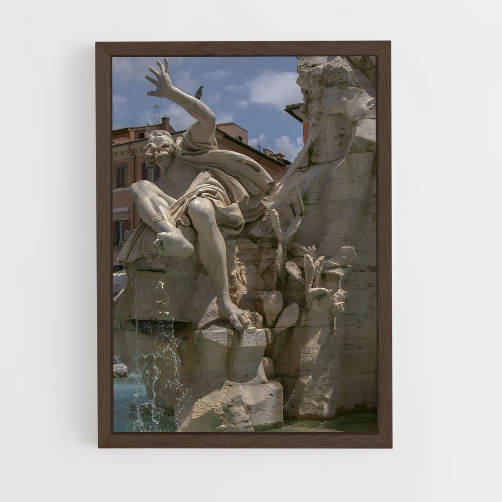 ap-fountain of four rivers bernini-7 cadre Bois foncé