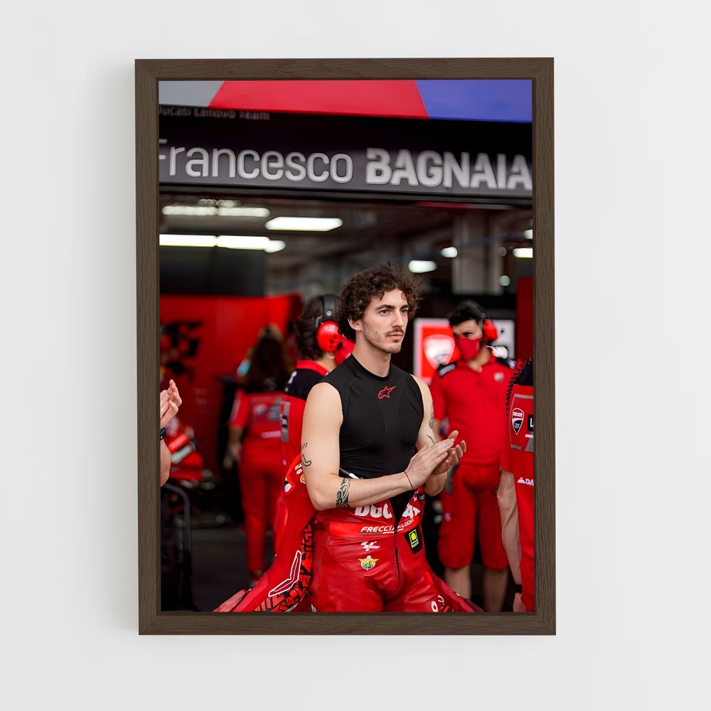 ap-francesco bagnaia-1 cadre Bois foncé