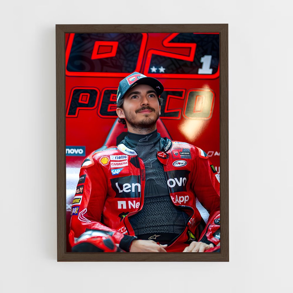 ap-francesco bagnaia-7 cadre Bois foncé