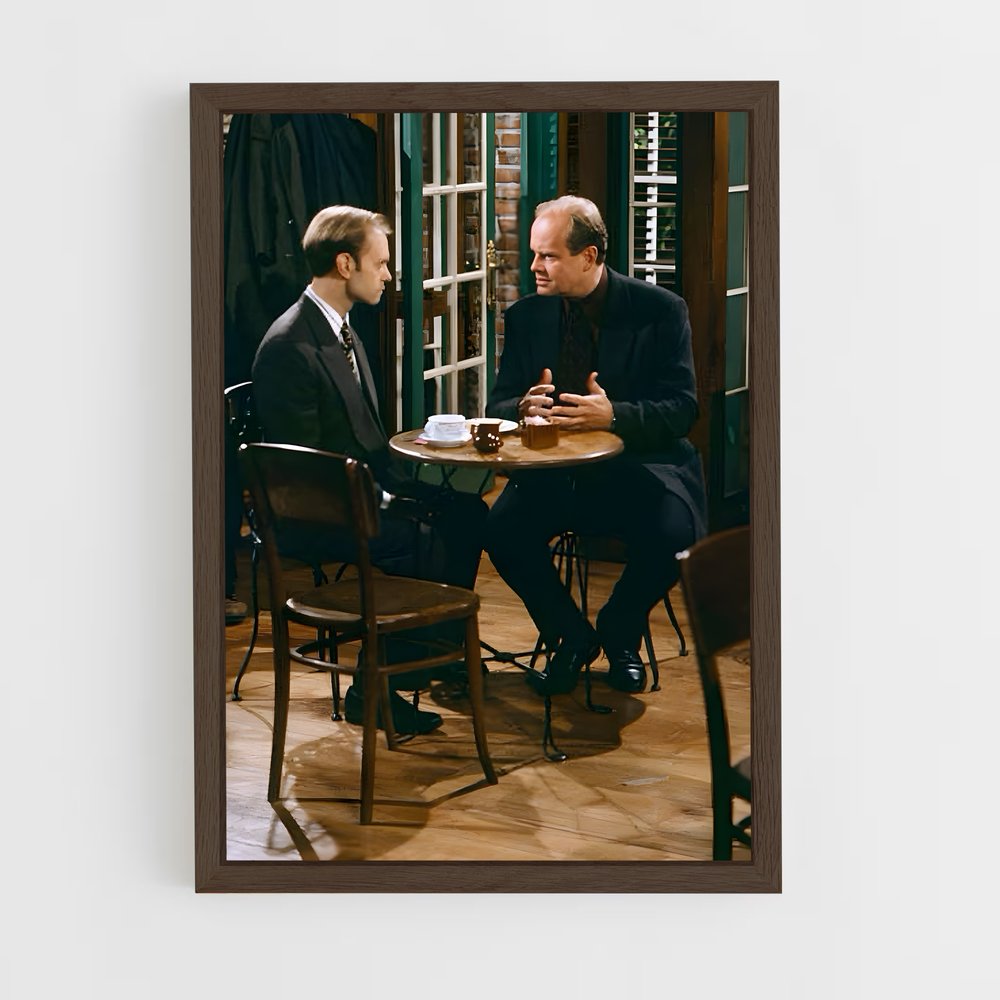 ap-frasier crane-7 cadre Bois foncé