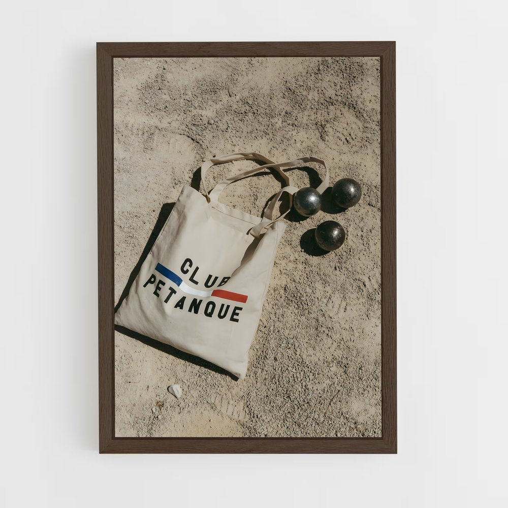 ap-french petanque culture-1 cadre Bois foncé