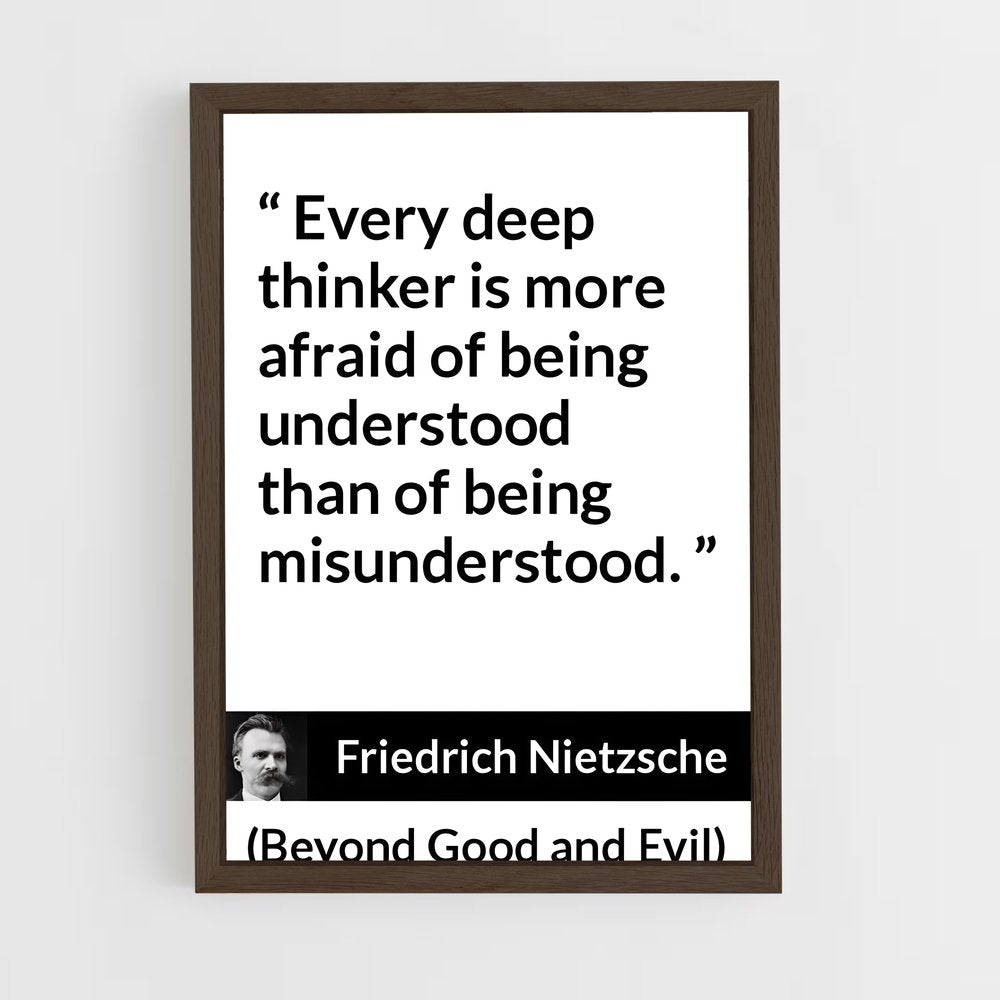 ap-friedrich nietzsche-4 cadre Bois foncé