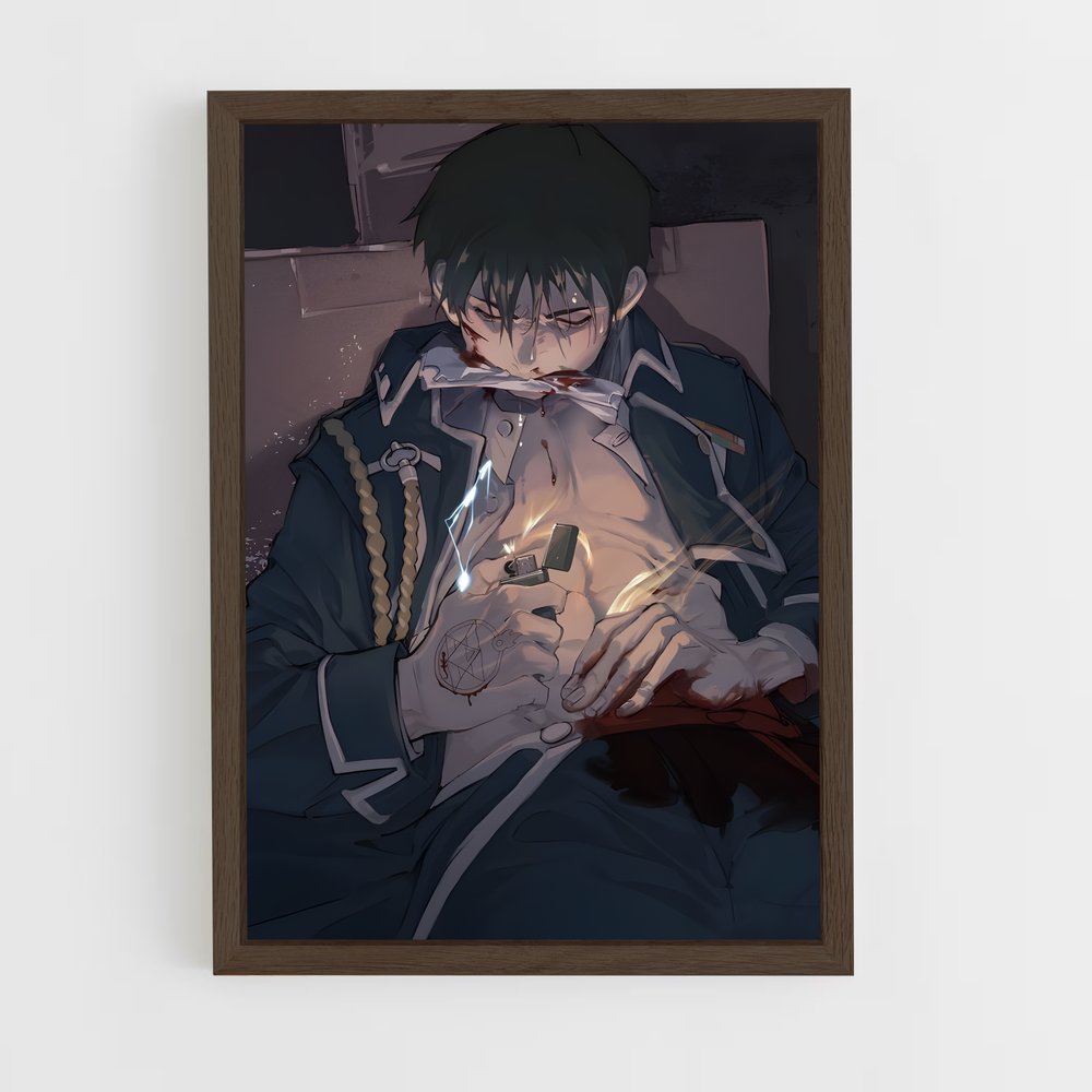 ap-fullmetal alchemist-3 cadre Bois foncé